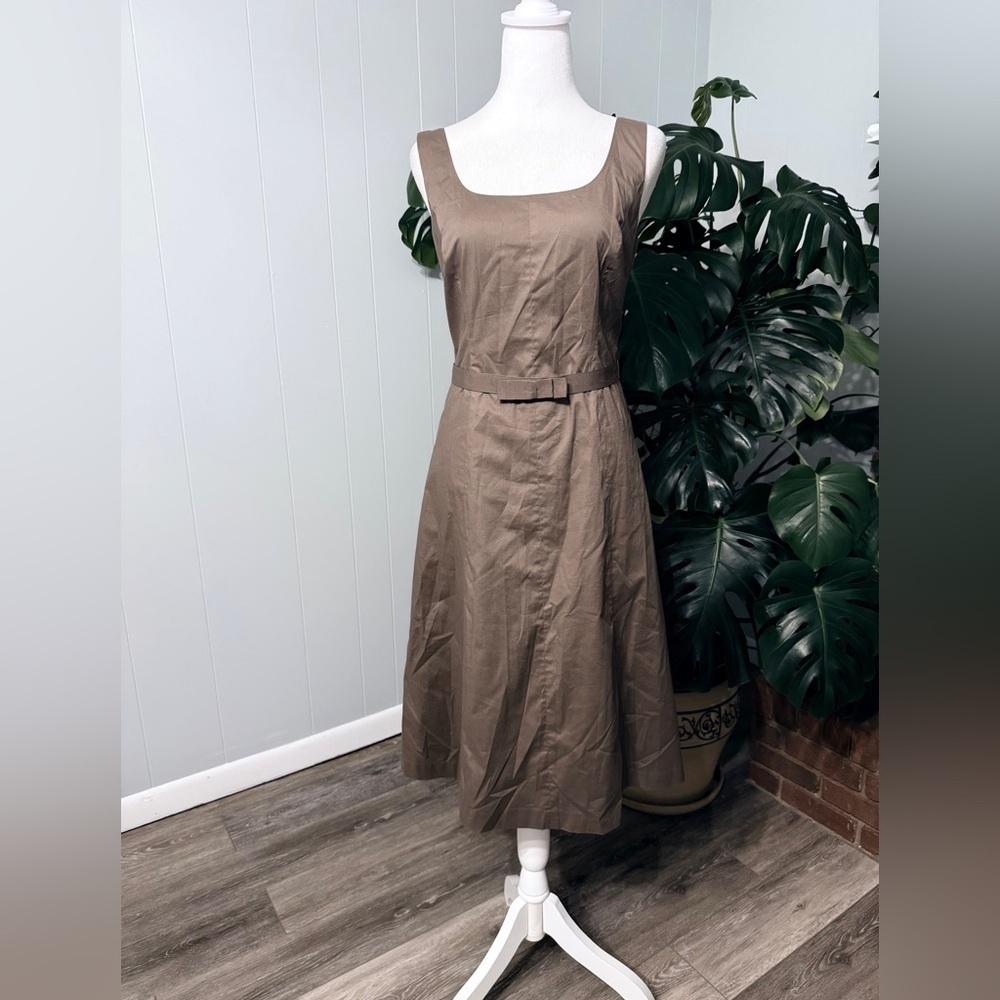Madison Studio 97% cotton 3% spandex Taupe Apparel dress size 4